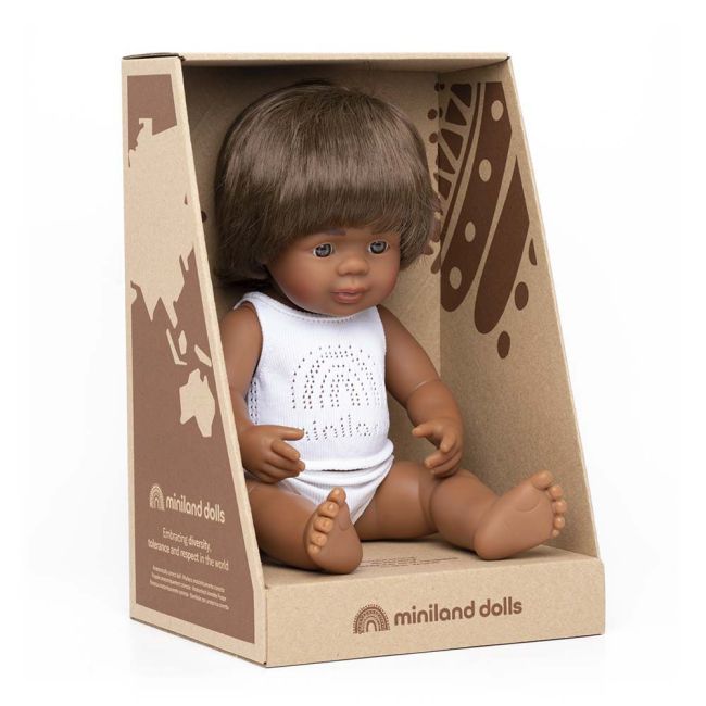 Papusa educativa 38 cm baiat australian nativ - okeml31181