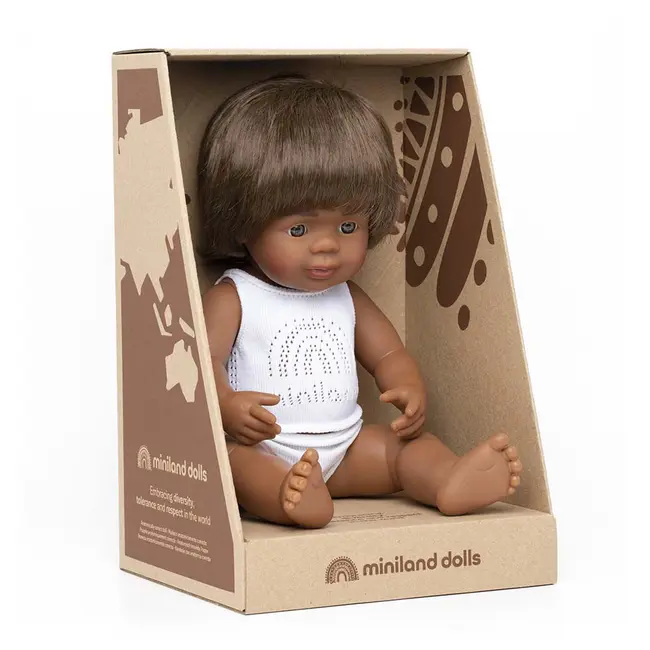 Papusa educativa 38 cm baiat australian nativ - okeml31181