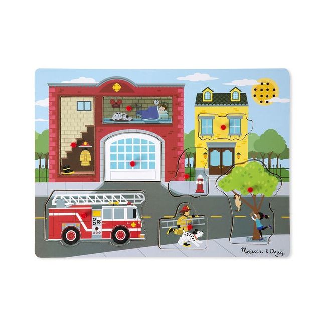 Puzzle cu sunete brigada de pompieri melissa and doug - okemd0736
