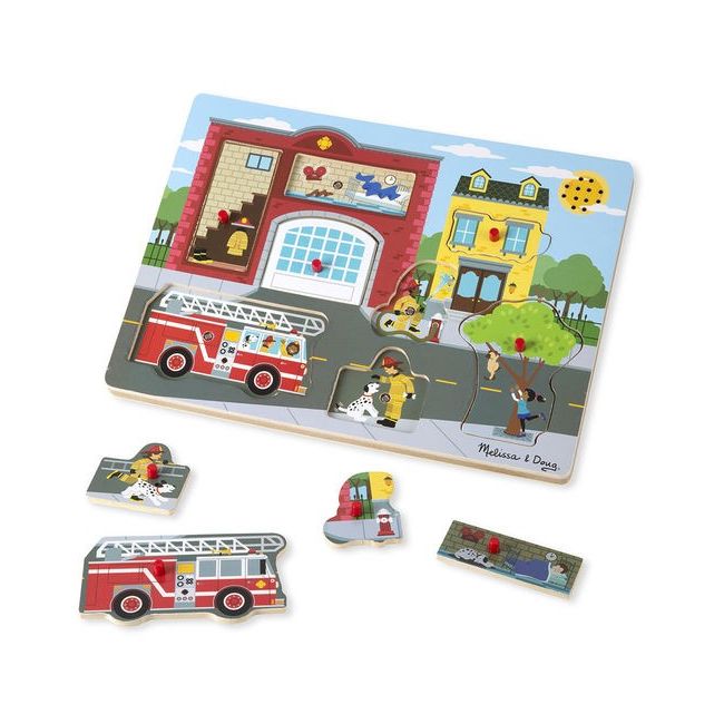 Puzzle cu sunete brigada de pompieri melissa and doug - okemd0736