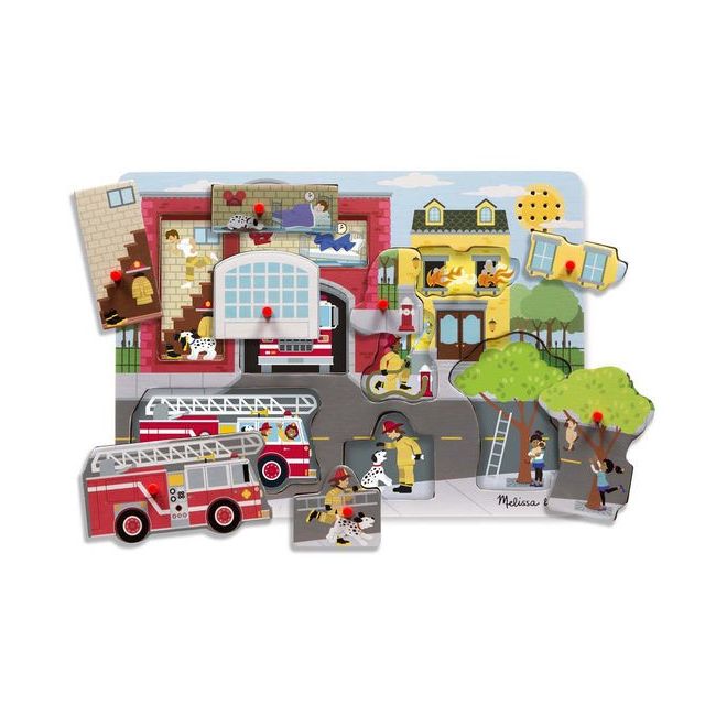 Puzzle cu sunete brigada de pompieri melissa and doug - okemd0736
