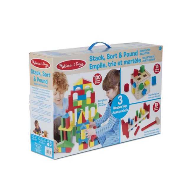 Set 3 jucarii clasice din lemn - okemd93685