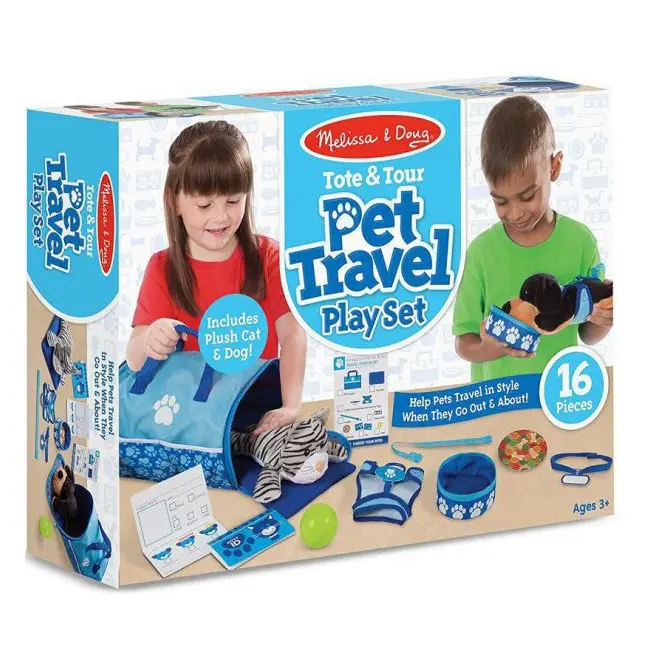 Set de joaca animalele de companie calatoresc melissa and doug - okemd8541