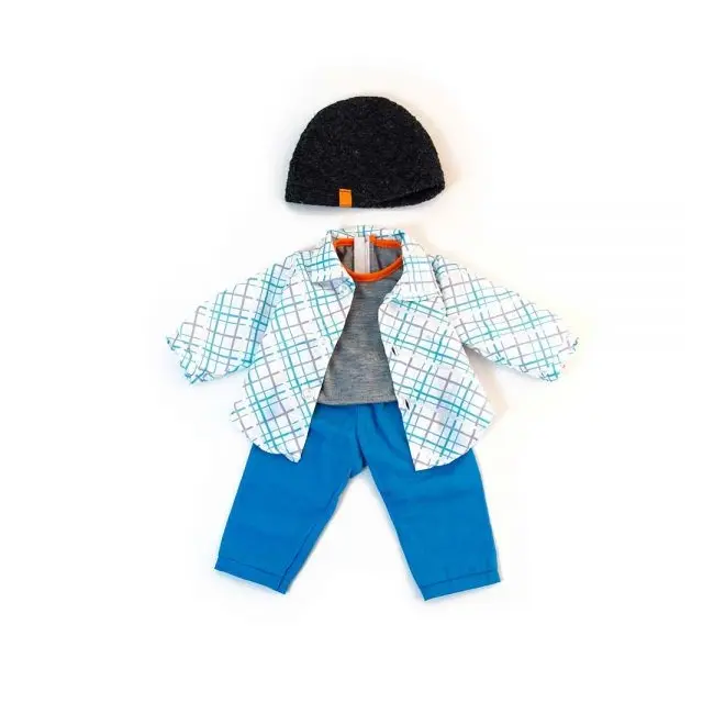 Set imbracaminte vreme temperata pentru papusa baiat 38 cm blue - okeml31559