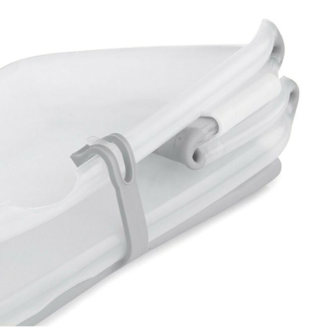 Cadita de baie cu pliere ultra-compacta, Jane, Oasis, Cu doua manere, 68 x 42 x 26 cm, Conform cu standardul european de siguranta EN 17072:2018, Botanic BYN8420421093689
