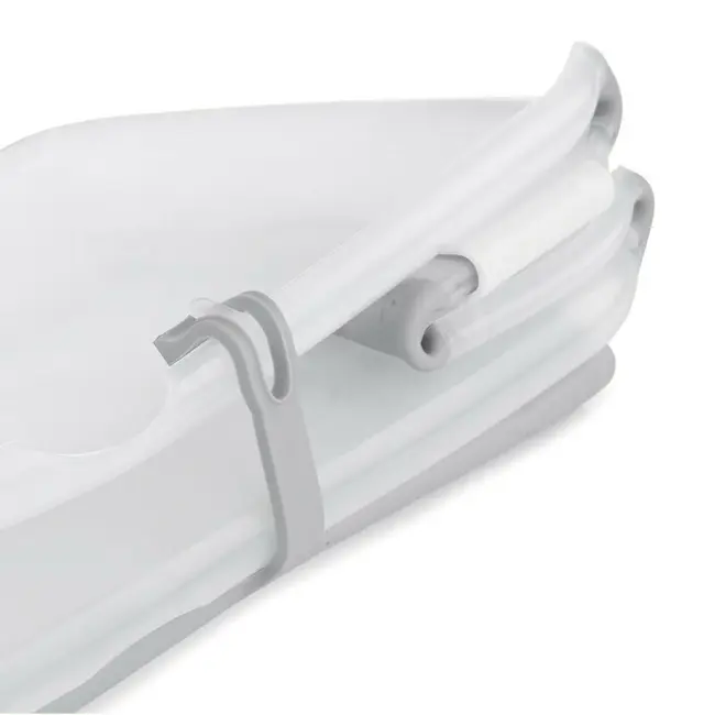 Cadita de baie cu pliere ultra-compacta, Jane, Oasis, Cu doua manere, 68 x 42 x 26 cm, Conform cu standardul european de siguranta EN 17072:2018, Pale BYN8420421093672