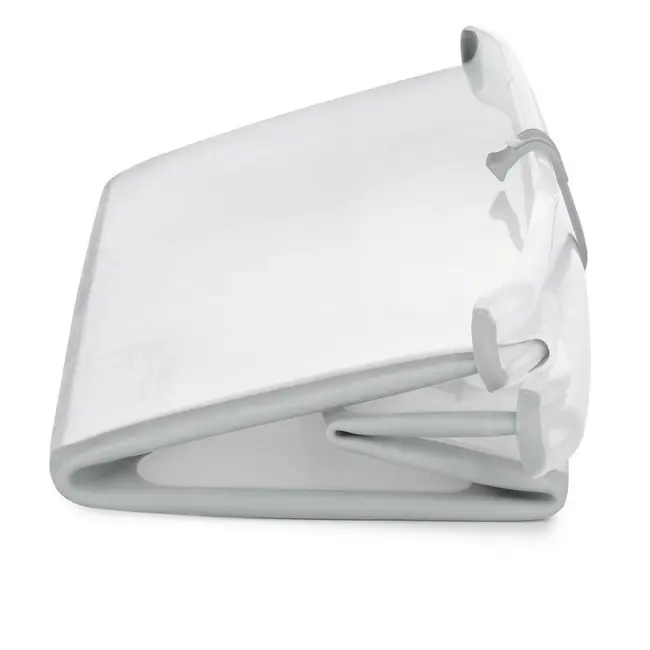 Cadita de baie cu pliere ultra-compacta, Jane, Oasis, Cu doua manere, 68 x 42 x 26 cm, Conform cu standardul european de siguranta EN 17072:2018, Pale BYN8420421093672