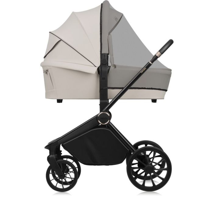 Carucior 2 in 1, Lionelo, Mika Plus, Cadru din aluminiu, Cu landou intarit si salteluta moale, Reversibil, Cu sistem de ventilatie 3D, Cu accesorii, Pana la 22 kg, Conform cu EN1888-1 EN1888-2, EN1466, Bej BYNLO-MIKA_PLUS_2IN1_BEIGE_SAND