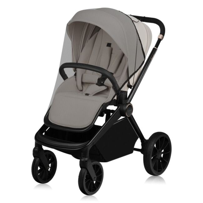Carucior 2 in 1, Lionelo, Mika Plus, Cadru din aluminiu, Cu landou intarit si salteluta moale, Reversibil, Cu sistem de ventilatie 3D, Cu accesorii, Pana la 22 kg, Conform cu EN1888-1 EN1888-2, EN1466, Bej BYNLO-MIKA_PLUS_2IN1_BEIGE_SAND