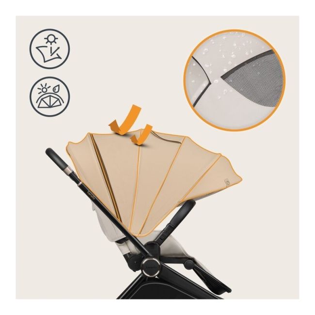 Carucior 2 in 1, Lionelo, Mika Plus, Cadru din aluminiu, Cu landou intarit si salteluta moale, Reversibil, Cu sistem de ventilatie 3D, Cu accesorii, Pana la 22 kg, Conform cu EN1888-1 EN1888-2, EN1466, Bej BYNLO-MIKA_PLUS_2IN1_BEIGE_SAND