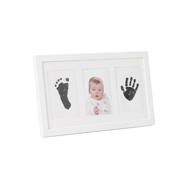 Kit rama foto tripla, Jane, Cu cerneala pentru manuta si piciorus, Non-toxic, White BYN8420421091555