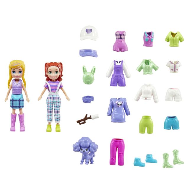 POLLY POCKET SET 2 PAPUSI SI ACCESORII 27 PIESE VIVMTHNF51_JCB23
