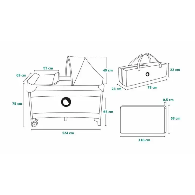 Patut pliant, Lionelo, Sven Plus, 120x60 cm, Cu doua nivele, Cu arcada jucarii, masuta de infasat, vibratii, melodii, conform cu standardele europeane de securitate EN716 si EN12221, Bej Latte BYNLO-SVEN_PLUS_BEIGE_LATTE