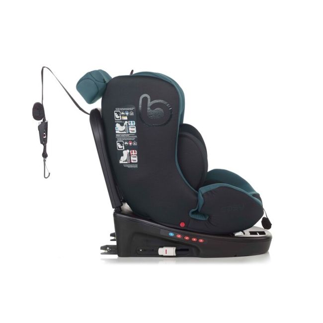 Scaun auto, Be Cool, Easy I-Size, Rotire 360 grade, 40 - 150 cm, 0 - 36 kg, Cu Isofix si Centura Top Tether, Conform cu standardul european de securitate ECE R129, Be Petrol BYN8420421090190