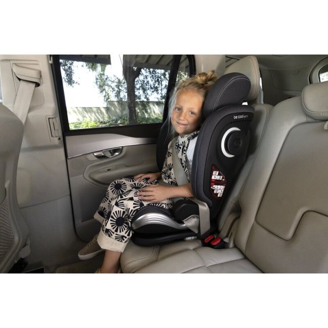 Scaun auto, Be Cool, Mars I-Size, 100-150 cm, 4-12 ani, Cu isofix, Protectie superioara in caz de impact lateral - SPS, Cu tetiera reglabila, Conform cu standardul european de securitate ECE R129, Dark BYN8420421077962