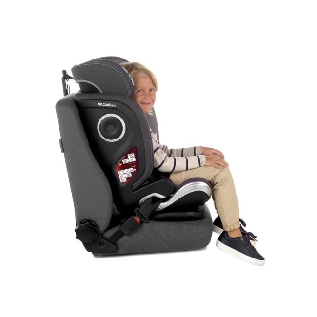 Scaun auto, Be Cool, Mars I-Size, 100-150 cm, 4-12 ani, Cu isofix, Protectie superioara in caz de impact lateral - SPS, Cu tetiera reglabila, Conform cu standardul european de securitate ECE R129, Dark BYN8420421077962