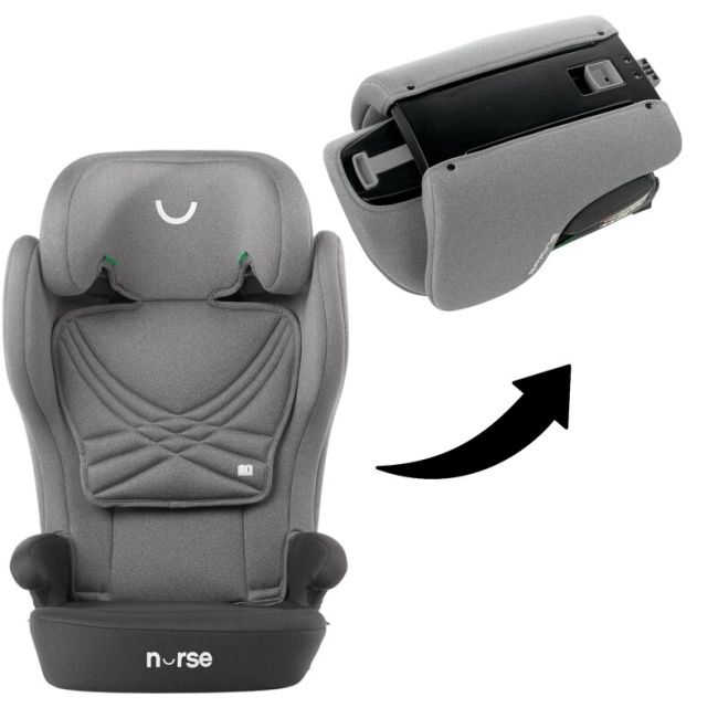 Scaun auto, Nurse, Spring, I-Size, Cu sistem isofix, Pliabil, 100-150 cm, 4-12 ani, Conform cu standardul european de securitate ECE R129, Storm BYN8420421091821