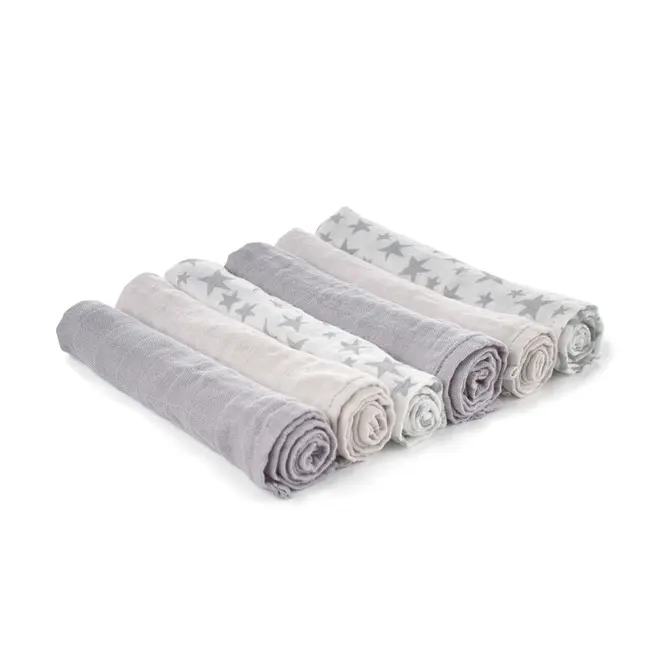 Set 6 scutece, Jane, Din muselina de bambus, Hipoalergenice, 35 x 35 cm, Star BYN8420421089170