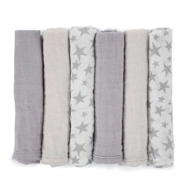 Set 6 scutece, Jane, Din muselina de bambus, Hipoalergenice, 35 x 35 cm, Star BYN8420421089170