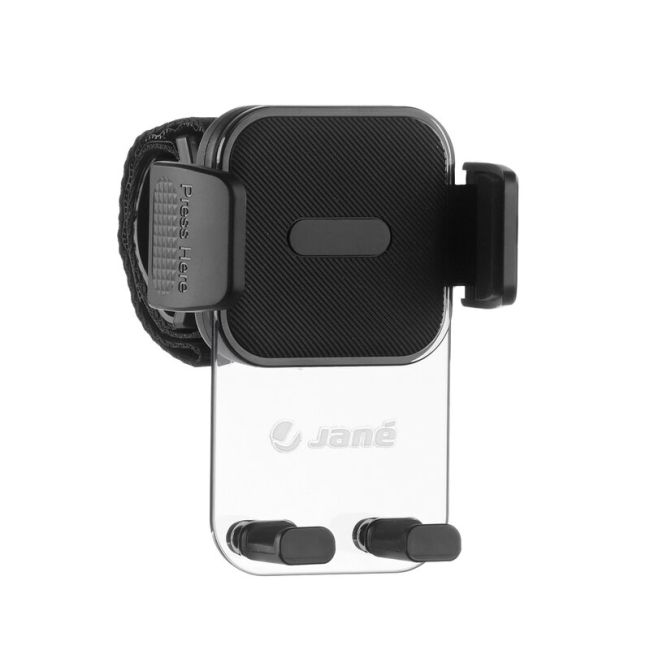 Suport telefon, Jane, Pentru carucior, Universal, Reglabil, Cu buton de blocare, Black BYN8420421088500