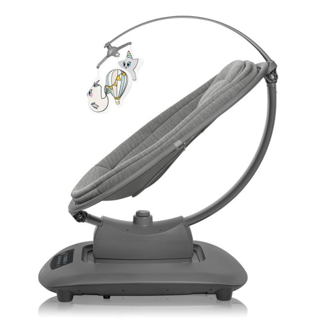 Balansoar si sezlong, Lionelo, Blossom, 5 melodii, 5 moduri de balansare, Cu jucarii, Husa respirabila, 60% bambus, Cu telecomanda, Reglare pozitie scaun pentru somn, Pana la 9 kg, Gri BYNLO-BLOSSOM_GREY_CONCRETE