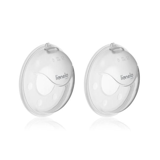 Colector de lapte, Lionelo, Milky, 2 buc, Se potriveste tuturor sutienelor, Cutie depozitare igienica inclusa, Fara bisfenol A, Capacitate 40 ml, Transparent BYNLOC-MILKY_PLUS