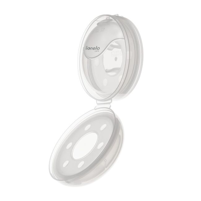 Colector de lapte, Lionelo, Milky, 2 buc, Se potriveste tuturor sutienelor, Cutie depozitare igienica inclusa, Fara bisfenol A, Capacitate 40 ml, Transparent BYNLOC-MILKY_PLUS