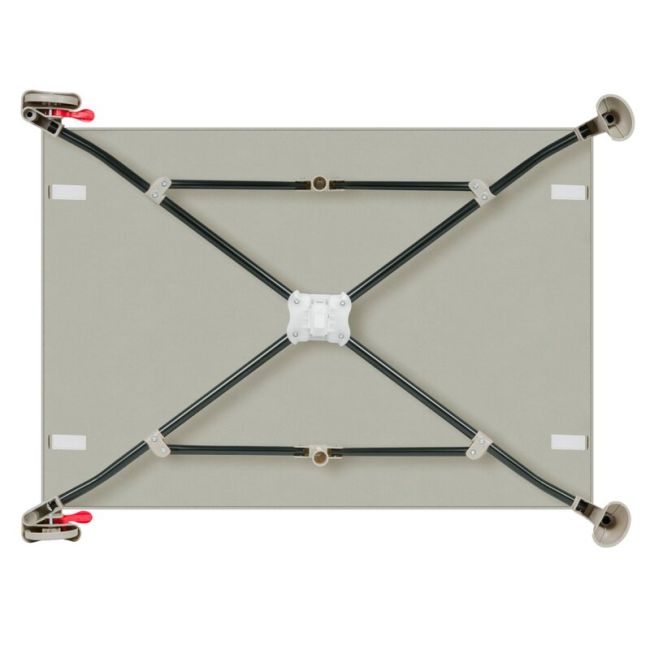 Patut pliant, Lionelo, Laura, 102 x 74 cm, Cu doua nivele, Functie de tarc, Cu roti, Include salteluta si geanta de transport, Pereti din plasa, Deschidere laterala, Pana la 15 kg, 0 luni +, Bej BYNLO-LAURA_BEIGE_SAND