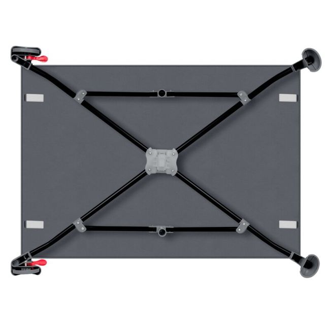 Patut pliant, Lionelo, Laura, 102 x 74 cm, Cu doua nivele, Functie de tarc, Cu roti, Include salteluta si geanta de transport, Pereti din plasa, Deschidere laterala, Pana la 15 kg, 0 luni +, Gri BYNLO-LAURA_GREY_CONCRETE