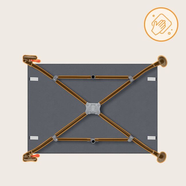 Patut pliant, Lionelo, Laura, 102 x 74 cm, Cu doua nivele, Functie de tarc, Cu roti, Include salteluta si geanta de transport, Pereti din plasa, Deschidere laterala, Pana la 15 kg, 0 luni +, Gri BYNLO-LAURA_GREY_CONCRETE