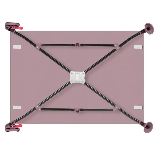 Patut pliant, Lionelo, Laura, 102 x 74 cm, Cu doua nivele, Functie de tarc, Cu roti, Include salteluta si geanta de transport, Pereti din plasa, Deschidere laterala, Pana la 15 kg, 0 luni +, Roz BYNLO-LAURA_PINK_NUDE