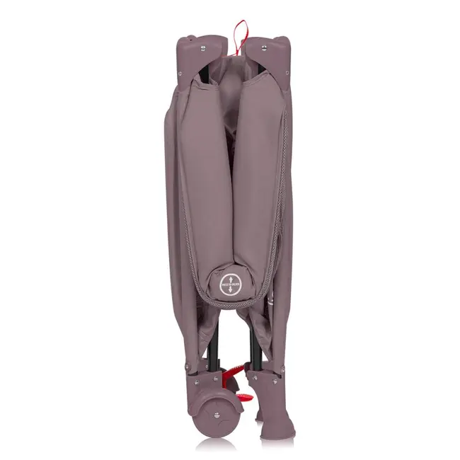 Patut pliant, Lionelo, Laura, 102 x 74 cm, Cu doua nivele, Functie de tarc, Cu roti, Include salteluta si geanta de transport, Pereti din plasa, Deschidere laterala, Pana la 15 kg, 0 luni +, Roz BYNLO-LAURA_PINK_NUDE