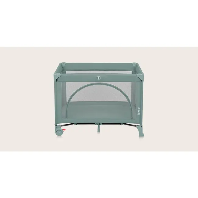 Patut pliant, Lionelo, Laura, 102 x 74 cm, Cu doua nivele, Functie de tarc, Cu roti, Include salteluta si geanta de transport, Pereti din plasa, Deschidere laterala, Pana la 15 kg, 0 luni +, Verde BYNLO-LAURA_GREEN_SAGE