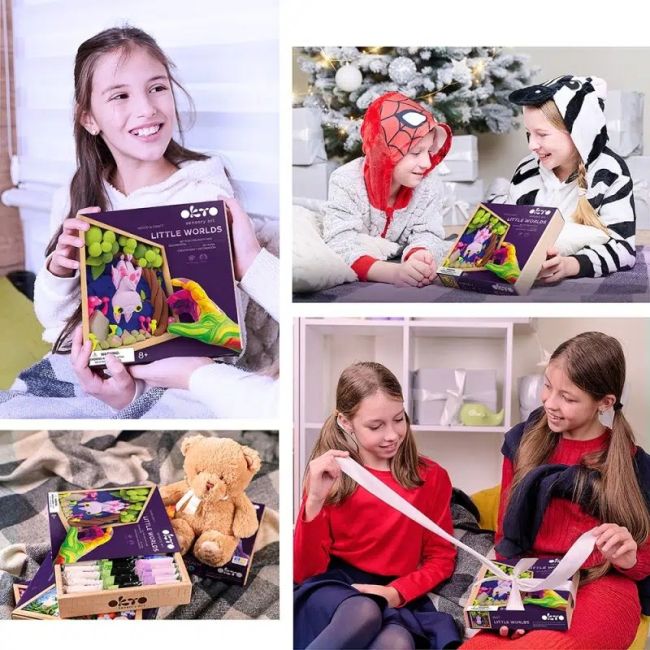 Set creatie Wood &amp; Craft - Little Worlds, 21*21cm - Bat KRTOK20033