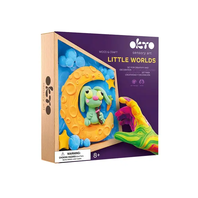 Set creatie Wood &amp; Craft - Little Worlds, 21*21cm - Bunny Moon KRTOK20032