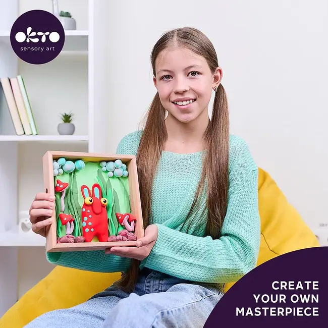 Set creatie Wood &amp; Craft - Little Worlds, 21*21cm - Mommy Troll KRTOK20031