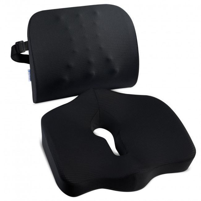 Set perna sezut si perna lombara, Suporto®️ culoare negru SPTSETPSE4L4N