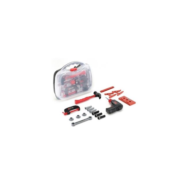 Trusa de scule copii, Tegole, Pentru atelier, In cutie, Cu bormasina, 3 ani+, Multicolor BYNT106C