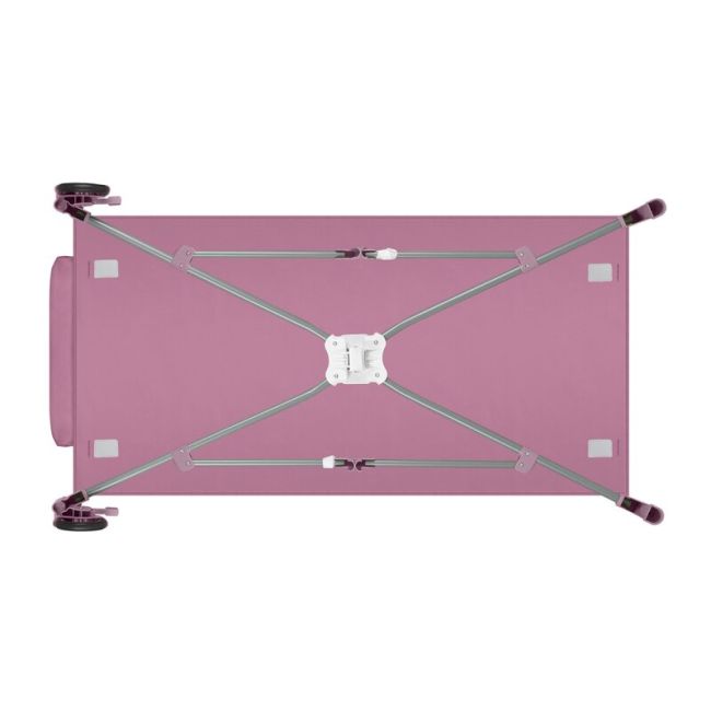  Patut pliant, Lionelo, Stefi Plus, Cu doua nivele, Cu intrare laterala cu fermoar, 2 roti, 120 x 60 cm, Conform cu standardul european de securitate EN 716, Roz BYNLO-STEFI_PLUS_PINK_MAGNOLIA