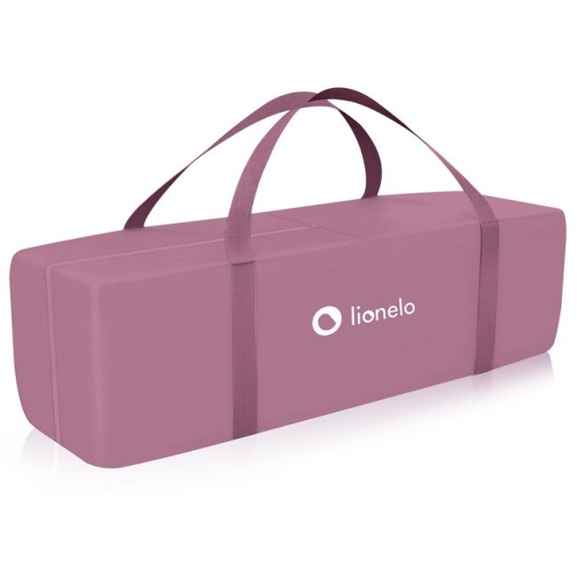  Patut pliant, Lionelo, Stefi Plus, Cu doua nivele, Cu intrare laterala cu fermoar, 2 roti, 120 x 60 cm, Conform cu standardul european de securitate EN 716, Roz BYNLO-STEFI_PLUS_PINK_MAGNOLIA