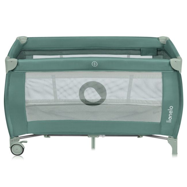  Patut pliant, Lionelo, Stefi Plus, Cu doua nivele, Cu intrare laterala cu fermoar, 2 roti, 120 x 60 cm, Conform cu standardul european de securitate EN 716, Verde Olive BYNLO-STEFI_PLUS_GREEN_OLIVE