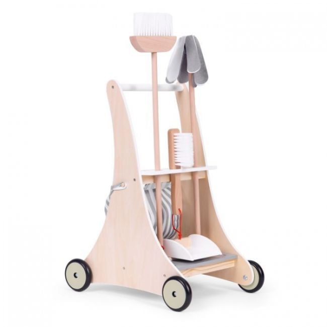 Antemergator din lemn cu aspirator si elemente pentru curatenie ecotoys w10d200b edeediw10d200b