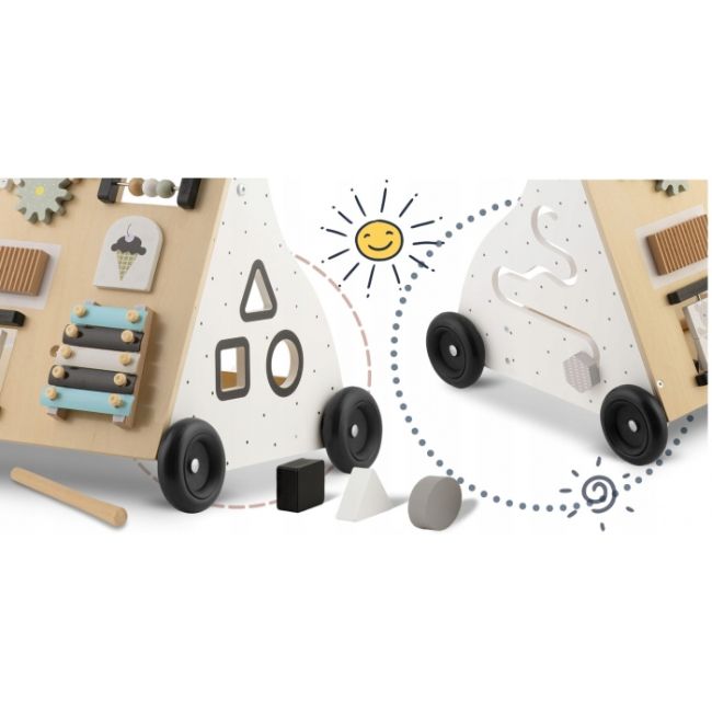 Antemergator din lemn cu diverse activitati, 28 x 35 x 53 cm, ricokids rk-875 edeedi787500