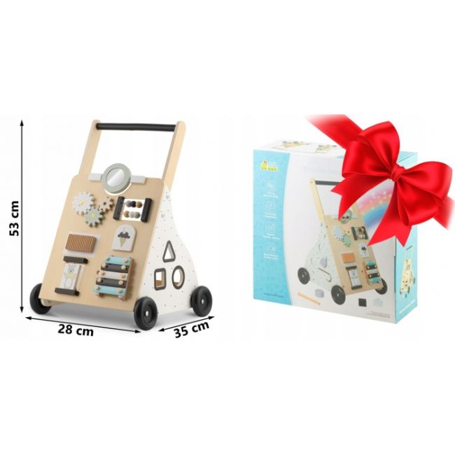 Antemergator din lemn cu diverse activitati, 28 x 35 x 53 cm, ricokids rk-875 edeedi787500