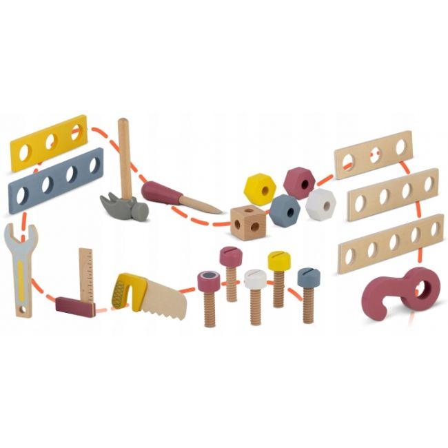 Antemergator din lemn tip atelier si diverse activitati, 40 x 28 x 43 cm, ricokids rk-874 edeedi787400
