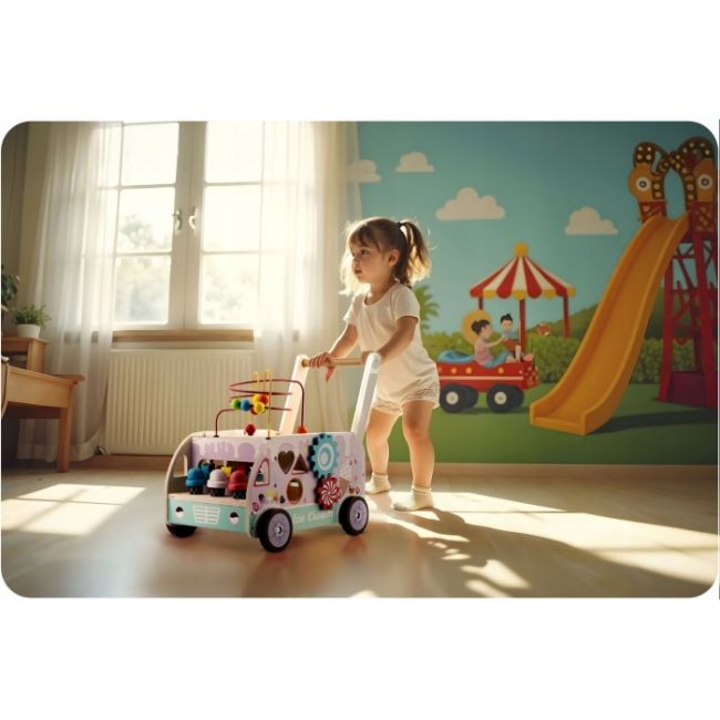 Antemergator din lemn tip magazin cu inghetata si diverse activitati, 48 x 27.5 x 40.5 cm, ricokids rk-873 edeedi787300