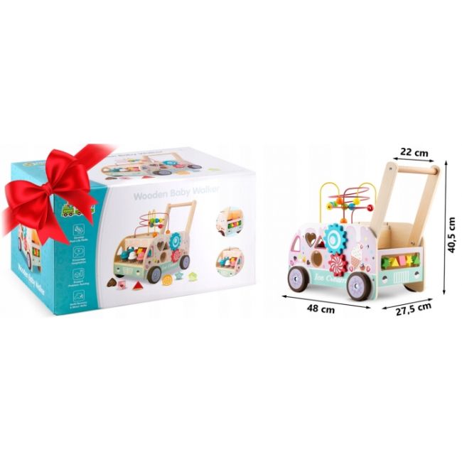 Antemergator din lemn tip magazin cu inghetata si diverse activitati, 48 x 27.5 x 40.5 cm, ricokids rk-873 edeedi787300