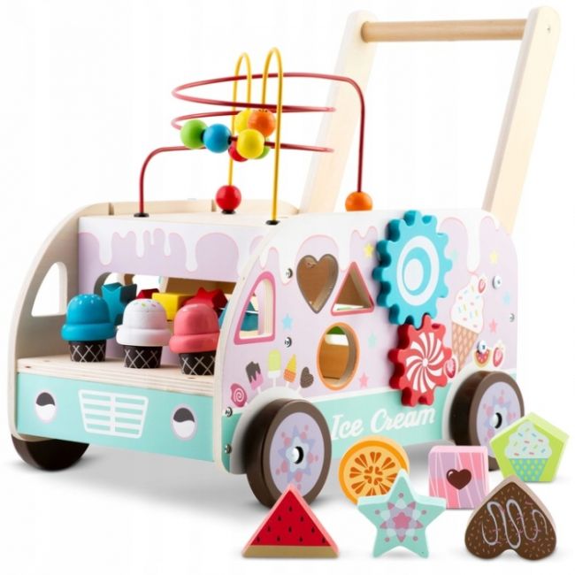 Antemergator din lemn tip magazin cu inghetata si diverse activitati, 48 x 27.5 x 40.5 cm, ricokids rk-873 edeedi787300