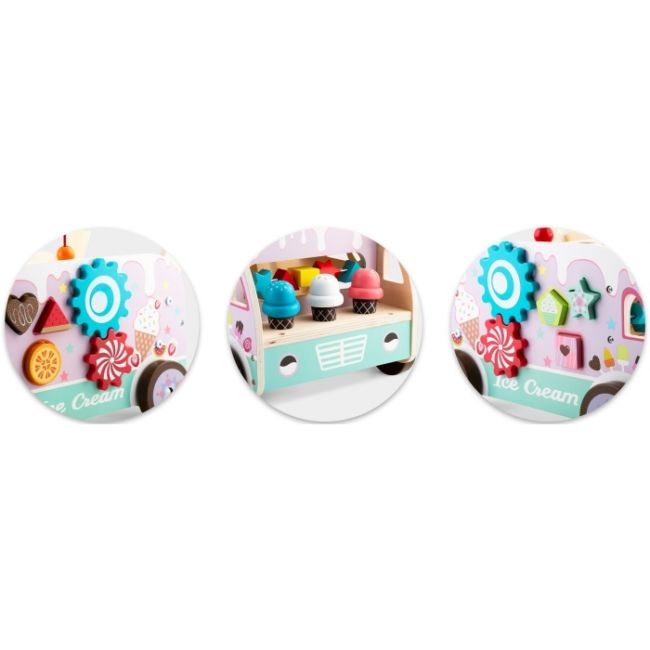 Antemergator din lemn tip magazin cu inghetata si diverse activitati, 48 x 27.5 x 40.5 cm, ricokids rk-873 edeedi787300