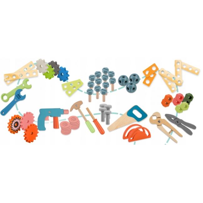 Atelier de lucru din lemn cu accesorii incluse, 60 x 30 x 75.5 cm, ricokids rk-876 edeedi787600